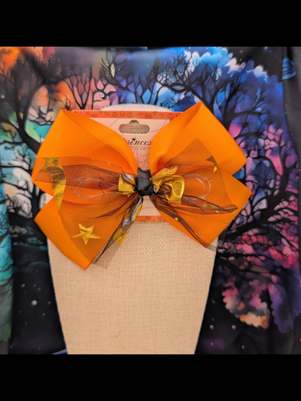 Light up Halloween Alligator Clip Bow